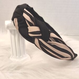 KHAKI BLACK TWIST NEUTRAL HEADBAND